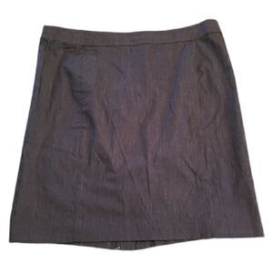 Ann Taylor Loft Skirt Short Pencil Sailor Stretch Denim Fabric Size 16 Dark Wash